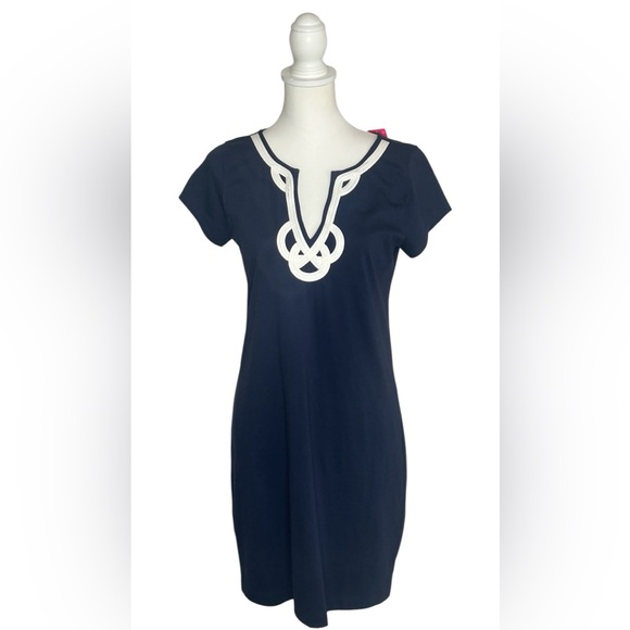 Lilly Pulitzer Dresses & Skirts - NWT Lilly Pulitzer Brewster Dress True Navy Sz M Nautical Resortwear Cruise